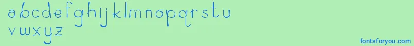 Zeamayseverta Font – Blue Fonts on Green Background