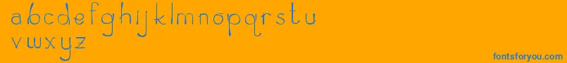 Zeamayseverta Font – Blue Fonts on Orange Background