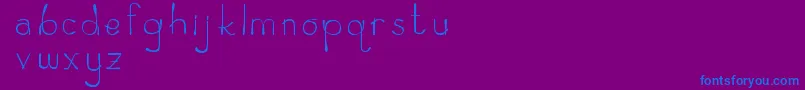 Zeamayseverta Font – Blue Fonts on Purple Background