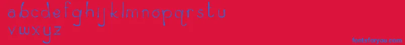 Zeamayseverta Font – Blue Fonts on Red Background
