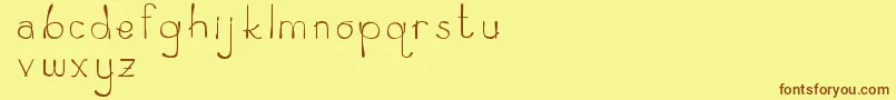 Więcej informacji o czcionce Zeamayseverta Czcionka Zeamayseverta – brązowe czcionki na żółtym tle