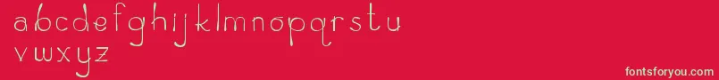 Zeamayseverta Font – Green Fonts on Red Background