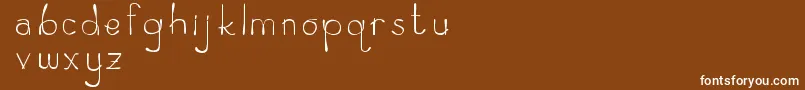 Zeamayseverta Font – White Fonts on Brown Background