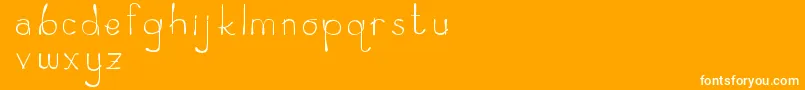 Zeamayseverta Font – White Fonts on Orange Background