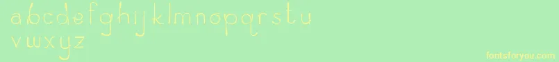 Zeamayseverta Font – Yellow Fonts on Green Background