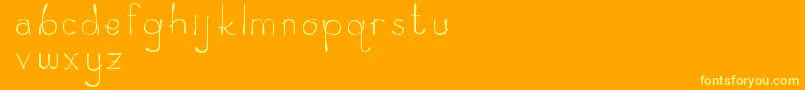 Zeamayseverta Font – Yellow Fonts on Orange Background