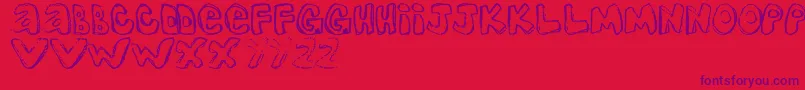 One Font – Purple Fonts on Red Background