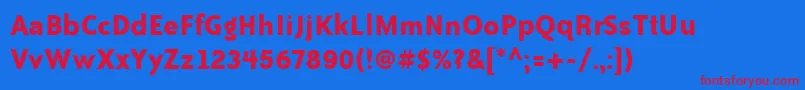 BaileySansItcBold Font – Red Fonts on Blue Background