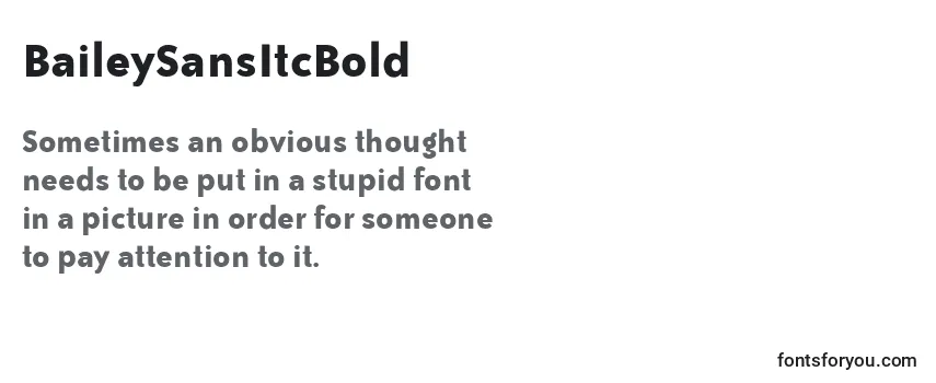 Review of the BaileySansItcBold Font