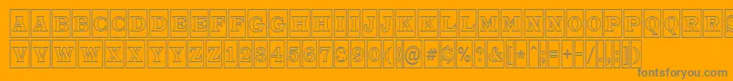 ATrianglercmotl Font – Gray Fonts on Orange Background