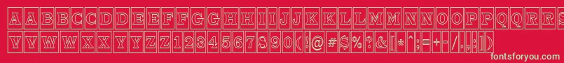 ATrianglercmotl Font – Green Fonts on Red Background