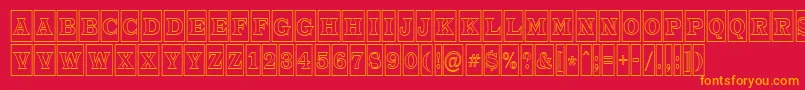 ATrianglercmotl Font – Orange Fonts on Red Background
