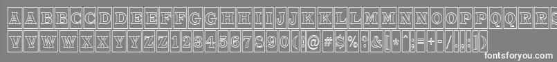 フォントATrianglercmotl – 灰色の背景に白い文字