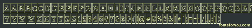 ATrianglercmotl Font – Yellow Fonts on Black Background