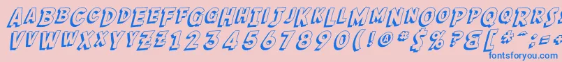 SfComicScriptShaded Font – Blue Fonts on Pink Background