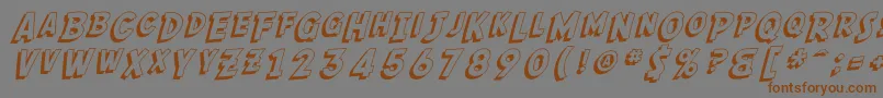 SfComicScriptShaded Font – Brown Fonts on Gray Background