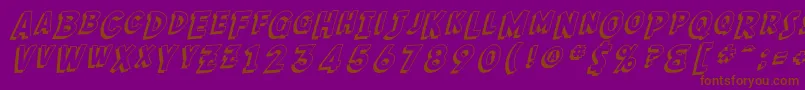 SfComicScriptShaded Font – Brown Fonts on Purple Background