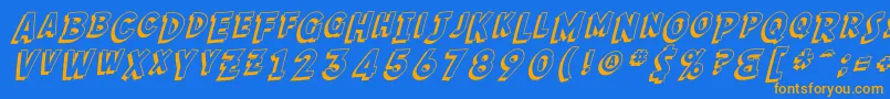 fuente SfComicScriptShaded – Fuentes Naranjas Sobre Fondo Azul