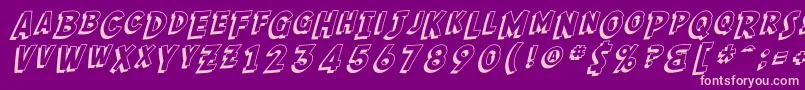 SfComicScriptShaded Font – Pink Fonts on Purple Background