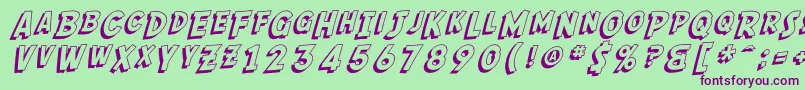 SfComicScriptShaded Font – Purple Fonts on Green Background