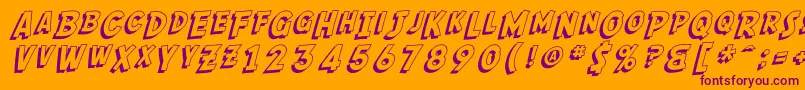 SfComicScriptShaded Font – Purple Fonts on Orange Background