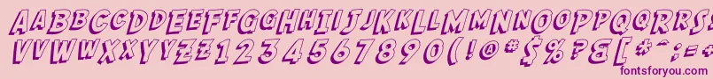 SfComicScriptShaded Font – Purple Fonts on Pink Background