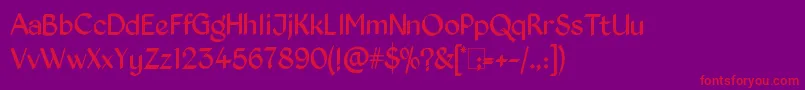 KingthingsExeter Font – Red Fonts on Purple Background