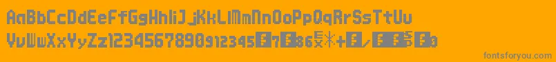 Mmbnthick Font – Gray Fonts on Orange Background