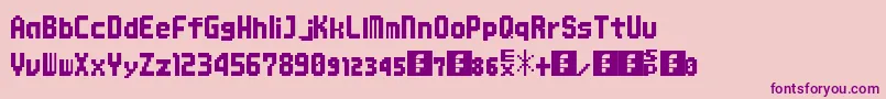 Mmbnthick Font – Purple Fonts on Pink Background