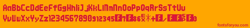 Mmbnthick Font – Red Fonts on Orange Background