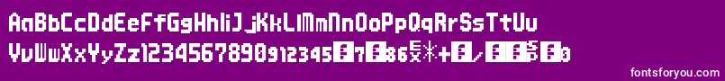 Mmbnthick Font – White Fonts on Purple Background