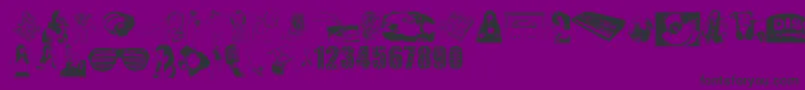 DeejayFont Font – Black Fonts on Purple Background