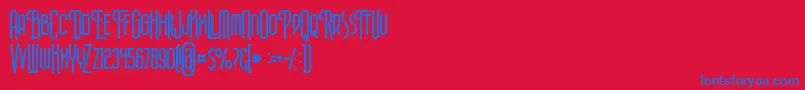 Plasmaregular Font – Blue Fonts on Red Background