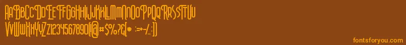 Plasmaregular Font – Orange Fonts on Brown Background