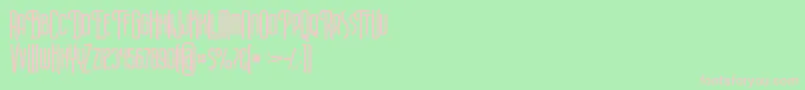 Czcionka Plasmaregular – różowe czcionki na zielonym tle