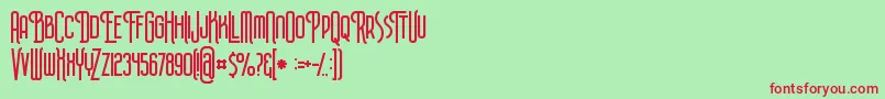 Plasmaregular Font – Red Fonts on Green Background