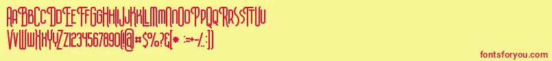 Plasmaregular Font – Red Fonts on Yellow Background