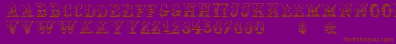 Holtzschue Font – Brown Fonts on Purple Background