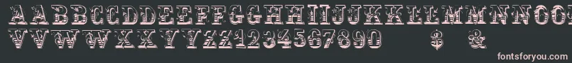 Holtzschue Font – Pink Fonts on Black Background