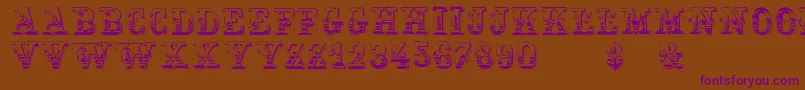 Holtzschue Font – Purple Fonts on Brown Background