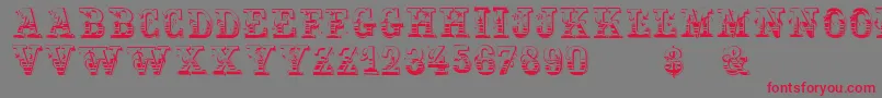 Holtzschue Font – Red Fonts on Gray Background