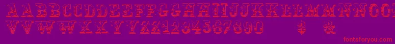 Holtzschue Font – Red Fonts on Purple Background