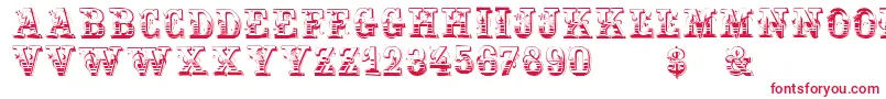 Holtzschue Font – Red Fonts on White Background