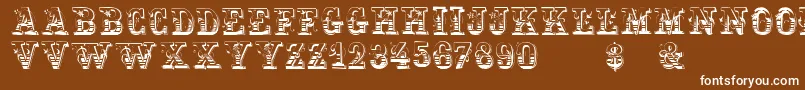 Holtzschue Font – White Fonts on Brown Background