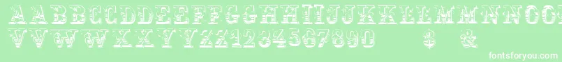 Holtzschue Font – White Fonts on Green Background