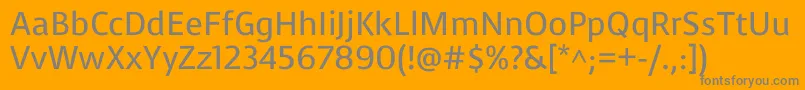 Weitere Informationen zur VocesRegular-Schriftart VocesRegular-Schriftart – Graue Schriften auf orangefarbenem Hintergrund
