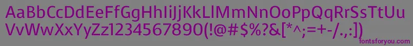 Шрифт VocesRegular – фиолетовые шрифты на сером фоне