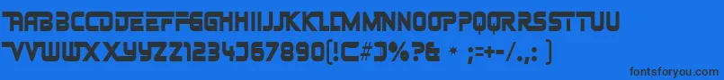 Johnnyfe Font – Black Fonts on Blue Background