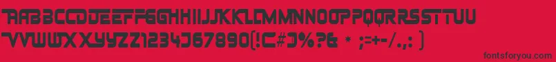 Johnnyfe Font – Black Fonts on Red Background