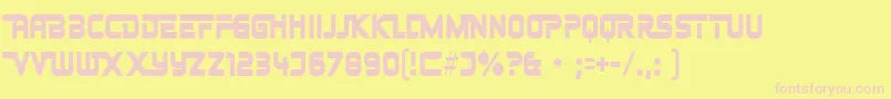 Johnnyfe Font – Pink Fonts on Yellow Background